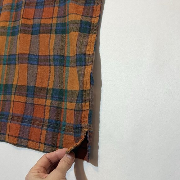 Toad & Co Women Hartland ShirtDress Plaid Flannel Short Sleeve Small size - Picture 11 of 12
